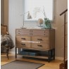 Meuble d'Entrée Style Atelier Chêne et Métal Réf. A4109