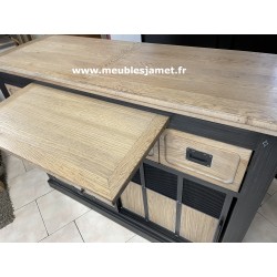 Meuble D'entrée Style Industriel Bois et Métal LOUVEMONT