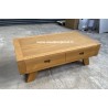 Table basse aménagement bar 1 plateau relevable en chêne BRECEY
