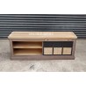 Meuble TV Style Industriel Bois et métal FUVEAU
