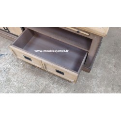 Meuble TV Style Industriel Bois et métal FUVEAU