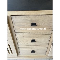 Meuble bas 4 portes 2 tiroirs style Atelier A5743