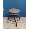 Tabouret Style Industriel Chêne et métal A1648