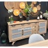 Buffet bas Style contemporain portes avec cannage Réf. Cannage