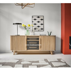 Buffet bas Contemporain 3 portes + 2 tiroirs