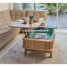 Table basse plateau relevable style rideaux A5870