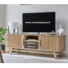 Meuble TV Style Contemporain portes coulissantes rideaux A5855