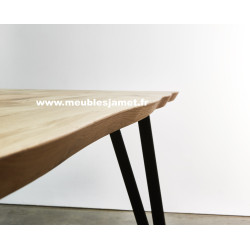 Table de repas Style Industriel dessus plateau ondulé FUS72