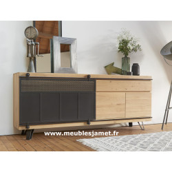 Salle Style industriel Chêne à Nœuds et Métal FUS