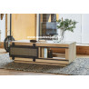 Table basse Style Industriel Chêne à Nœuds et Métal FUS75