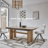 Table de repas en chêne piétement Style rideaux TDR 234