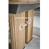 Table de repas en chêne piétement Style rideaux TDR 234