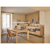 Meuble bas 4 portes Chêne et Céramique style Contemporain ABS40