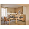 Meuble bas 4 portes Chêne et Céramique style Contemporain ABS40