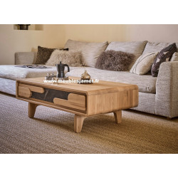 Table de salon Style Contemporain Chêne et Céramique ABS75
