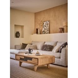 Table de salon Style Contemporain Chêne et Céramique ABS75