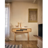 Console Style Contemporain Chêne à Nœuds et Céramique ABS79