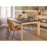 Table de repas Contemporaine Chêne à Nœuds et Céramique ABS72