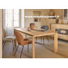 Table de repas Contemporaine Chêne à Nœuds et Céramique ABS72