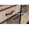 Meuble Bas Style PATCHWORK de Chêne A2944P