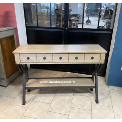 Console Style Industrie Chêne et Métal LE LAVANDOU