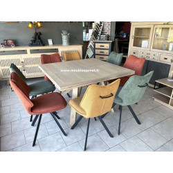 Table carrée à volet en chêne Style Atelier A5746