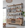 Bibliothèque ouverte Style Atelier en chêne A5782