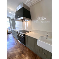 Cuisine sur mesure laquée vert kaki CSM 8765