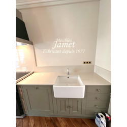 Cuisine sur mesure laquée vert kaki CSM 8765