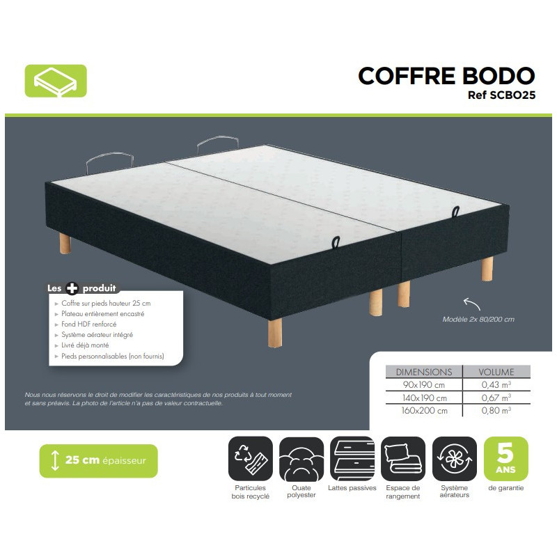 Sommier COFFRE à Lattes BODO SOMOUEST