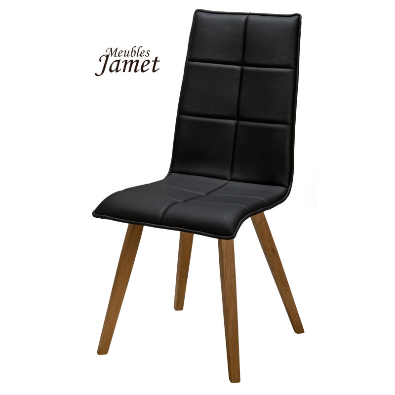 Chaise ZAO Coque Piètement Fuseau en chêne Massif
