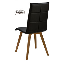 Chaise ZAO Coque Piètement Fuseau en chêne Massif