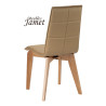 Chaise ZAO Coque Piètement rectangulaire en chêne massif