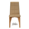 Chaise ZAO Coque Piètement rectangulaire en chêne massif