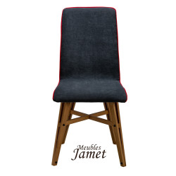 Chaise YAM Coque Piètement Eiffel en chêne massif