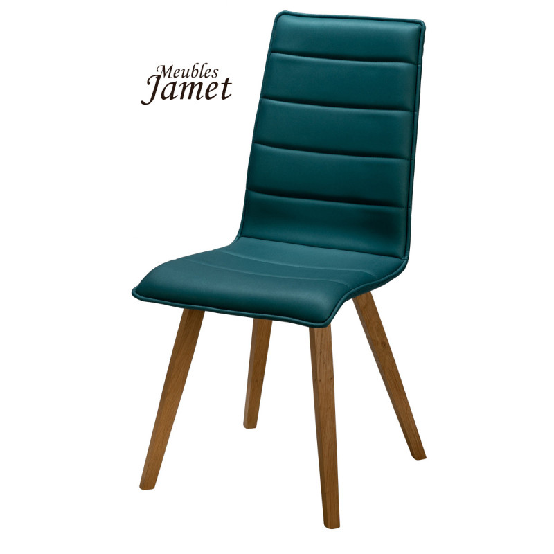 Chaise LINA Coque piètement fuseau en chêne massif