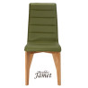 Chaise LINA Coque piètement rectangulaire en chêne massif