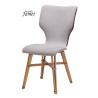 Chaise NEO Coque piètement Eiffel en chêne massif