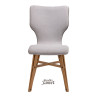 Chaise NEO Coque piètement Eiffel en chêne massif