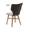 Chaise NEO Coque piètement Eiffel en chêne massif
