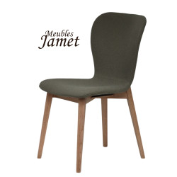 Chaise JACOBSON Coque Piètement fuseau Biseauté en chêne massif