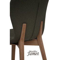 Chaise JACOBSON Coque Piètement fuseau Biseauté en chêne massif