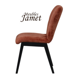 Chaise CARDIFF Coque piètement carré en chêne massif