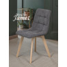 Chaise CHILLY Coque Piètement carré en chêne massif