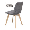 Chaise CHILLY Coque Piètement carré en chêne massif