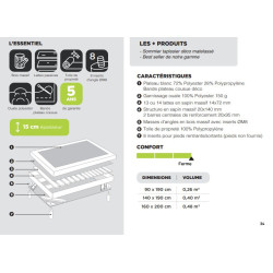 Sommier DECO LB 15CM  Déco - SOMOUEST