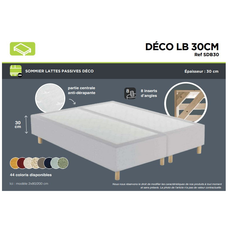 Sommier DECO LB 30CM  Déco - SOMOUEST