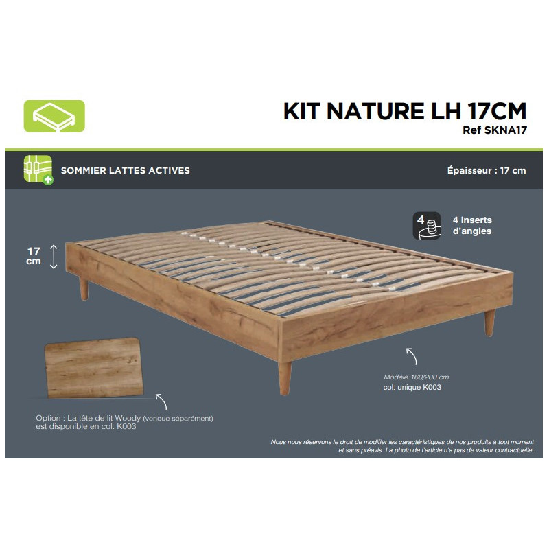 Sommier KIT NATURE LH 17CM -SOMOUEST