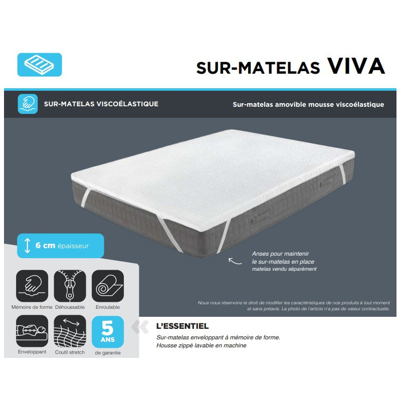 Sur-Matelas  VIVA  SOMOUEST