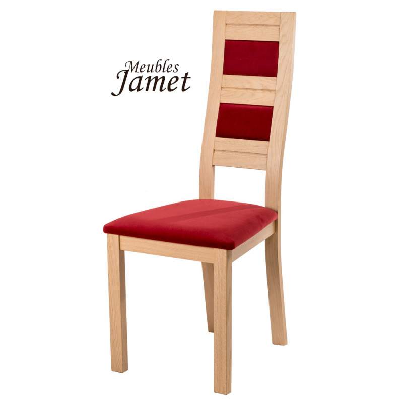 Chaise - ZARA -  Contemporaine  en Chêne massif et tissu